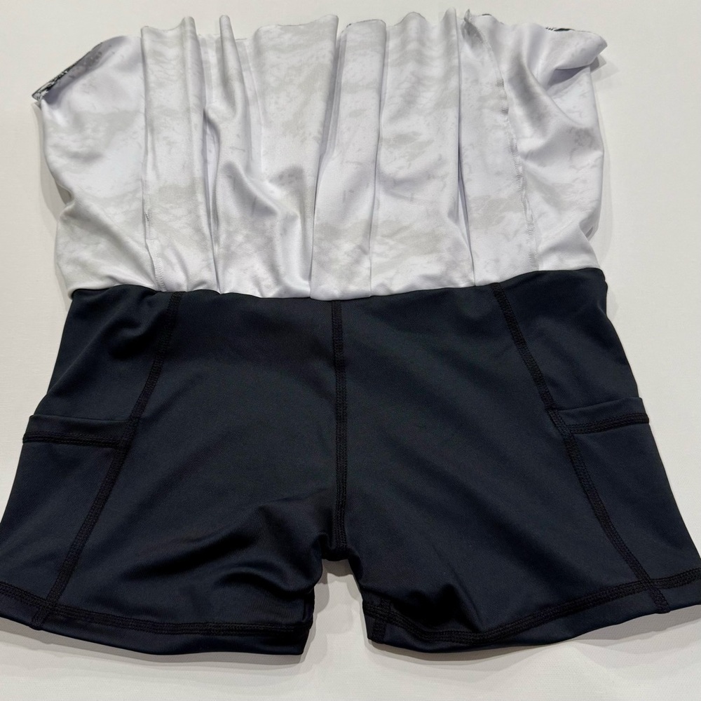 Pickleball Skirt by Lavaloka Activewear. White Python Fun Design. - Picture 2 of 5